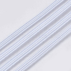 Flat Elastic Cord, Mouth Cover Ear Tie Rope for DIY Mouth Cover, White, 6mm, about 10 small bundles/big bundle, 1300~1600g/big bundle(EC-Q003-01-6mm)