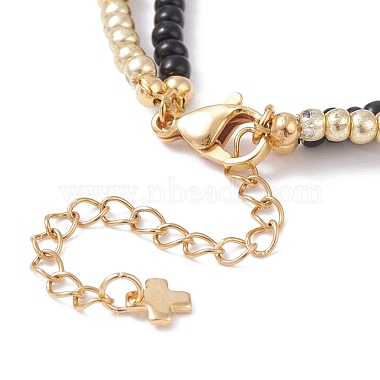 Evil Eye Multi-strand Bracelet for Girl Women(BJEW-JB07111-01)-5