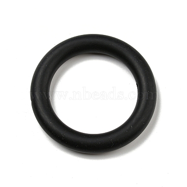 Black Ring Silicone Beads