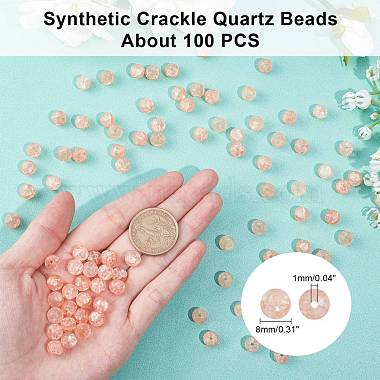 Brins de perles de quartz synthétiques craquelés(CCG-AR0001-02)-2