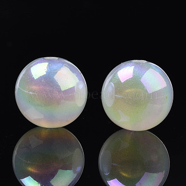 Rainbow Iridescent Plating Acrylic Beads(PACR-S221-008A-01)-2