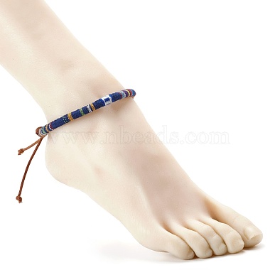 Bracelet de cheville en cordon ethnique pour fille femme(X-AJEW-AN00449)-4