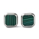 6 Pair 2 Color Square Synthetic Malachite Stud Earrings(EJEW-A024-02)-3