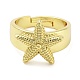 Brass Open Cuff Rings for Women(RJEW-Z072-02G-01)-2