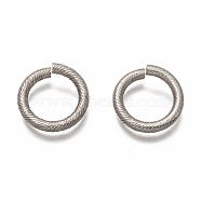 304 Stainless Steel Open Jump Rings, Round Ring, Stainless Steel Color, 16x2.5mm, Inner Diameter: 11mm(STAS-H133-10P)