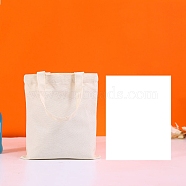 Cotton Cloth Blank Canvas Bag, Vertical Tote Bag for DIY Craft, Snow, 30x25cm(SENE-PW0012-02B-01)