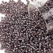 TOHO Round Seed Beads, Japanese Seed Beads, (1010) Silver Lined Light Amethyst Semi Matte, 11/0, 2.2mm, Hole: 0.8mm, about 1110pcs/10g(X-SEED-TR11-1010)