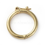 Brass Shortener Clasps, Twister Clasps, Ring, Golden, 26x3.5mm(ZIRC-G157-55G)