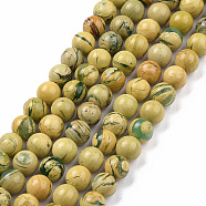 Natural Verdite Stone Beads Strands, Round, 6~6.5mm, Hole: 0.7mm, about 63pcs/strand, 15.75 inch(40cm)(G-C242-03A)