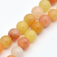 Natural Topaz Jade Round Beads Strands, 6mm, Hole: 1mm, about 63pcs/strand, 15.3 inch(G-D663-6mm)
