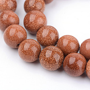 Synthetic Goldstone Beads Strands, Round, 4~4.5mm, Hole: 0.8mm, about 96pcs/strand, 15.5 inch(X-G-Q462-4mm-27)