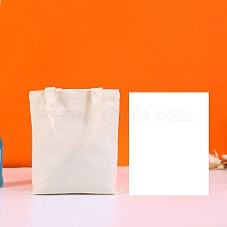 Cotton Cloth Blank Canvas Bag, Vertical Tote Bag for DIY Craft, Snow, 30x25cm(SENE-PW0012-02B-01)