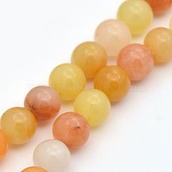 Natural Topaz Jade Round Beads Strands, 6mm, Hole: 1mm, about 63pcs/strand, 15.3 inch(G-D663-6mm)