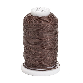 Waxed Polyester Cord, Flat, Coconut Brown, 1mm, about 76.55 yards(70m)/roll