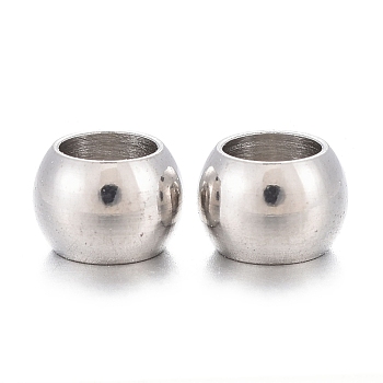 201 Stainless Steel Beads, Rondelle, Stainless Steel Color, 4x2.6mm, Hole: 2.5mm