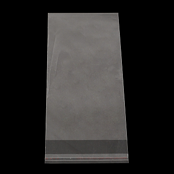 Rectangle OPP Cellophane Bags, Clear, 24x8cm, Unilateral Thickness: 0.035mm, Inner Measure: 20.5x8cm