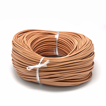 Flat Leather Cords, DIY Rope for Bracelet Necklace Jewelry Making, Sandy Brown, 3x2mm