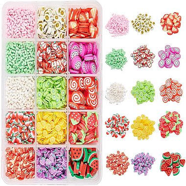 Handmade Polymer Clay Cabochons & Sprinkle Beads(CLAY-NB0001-28)-2