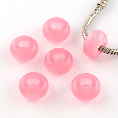 13mm PearlPink Rondelle Resin Beads