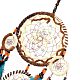 Web / filet tissé en ABS de style indien avec des décorations de pendentifs en plumes(AJEW-B016-06)-3