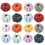36Pcs Handwork Felt Needle Felting Pumpkin Ornaments, for DIY Hallowmas Decoration Display, Mixed Color, 20~21x14~15mm, 4pcs/color, 9 colors(AJEW-SC0031-39B)
