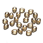 Imitation Austrian Crystal Beads, Grade AAA, Faceted, teardrop, Gold, 12x9x3.5mm, Hole: 0.9~1mm(SWAR-F086-12x10mm-28)