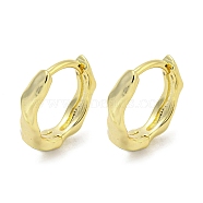 Brass Hoop Earrings, Real 18K Gold Plated, 12x3mm(EJEW-L211-010B-G)