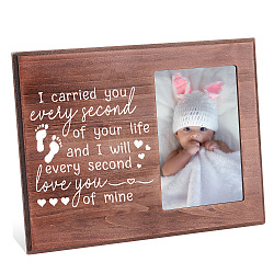 MDF Wood Photo Frames, for Tabletop Display Photo Frame, Rectangle, Word, 195x254x12mm(DIY-WH0231-048)