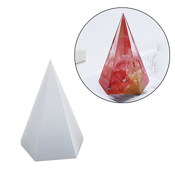 DIY Pentagonal Cone Silicone Molds, Resin Casting Molds, For UV Resin, Epoxy Resin Jewelry Making, White, 82x85x124mm, Inner Diameter: 80x73mm