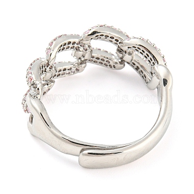 Curb Chains Shape Cubic Zirconia Adjustable Rings(RJEW-Q781-05P-01)-3