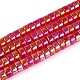 ab色のメッキ透明ガラスビーズストランド(GLAA-T026-4x8mm-T10)-1