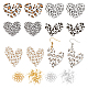 Olycraft DIY Heart Dangle Earring Making Kit(DIY-OC0010-59)-1