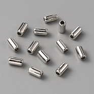 ABS Plastic Beads, for Bracelet Necklace, Clothes Accessories, Column, Platinum Plated, 6x3mm, Hole: 1.6mm, 1000pcs/bag(KY-WH0036-35B)