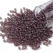 TOHO Round Seed Beads, Japanese Seed Beads, (425) Gold Luster Marionberry, 8/0, 3mm, Hole: 1mm, about 222pcs/10g(X-SEED-TR08-0425)