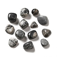 Natural Black Netstone Beads, Tumbled Stone, Vase Filler Gems, No Hole/Undrilled, Nuggets, 17~30x15~27x8~22mm(G-G979-A21)