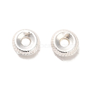 Alloy Spacer Beads, Long-Lasting Plated, Saucer Beads, Silver, 5x2mm, Hole: 1.2mm(PALLOY-A006-12S)