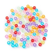 Plastic Beads, Faceted, Barrel, Mixed Color, 9x6.5mm, Hole: 4.2mm, about 1800pcs/500g(KY-C013-08)