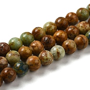 Natural Yellow Chrysocolla Beads Strands, Round, 6~7mm, Hole: 1mm, about 62~63pcs/strand, 15.47~15.75''(39.3~40cm)(G-H298-A07-02)