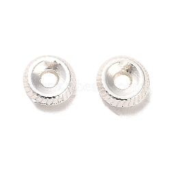 Alloy Spacer Beads, Long-Lasting Plated, Saucer Beads, Silver, 5x2mm, Hole: 1.2mm(PALLOY-A006-12S)