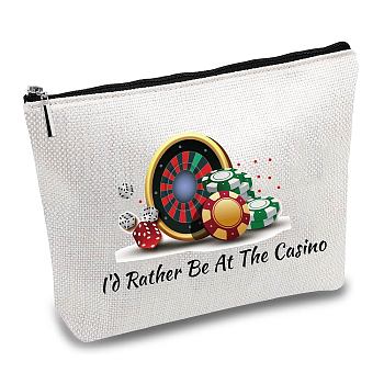 12# Cotton-polyester Bag, Stroage Bag, Rectangle, Round Pattern, 18x25cm