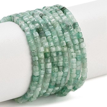 Natural Emerald Quartz Beads Strands, Faceted Table Cut Cube, 1.5~2.5x1.5~2.5x1.5~2mm, Hole: 0.4mm, about 183~186pcs/strand, 15.35~15.55''(39~39.5cm)