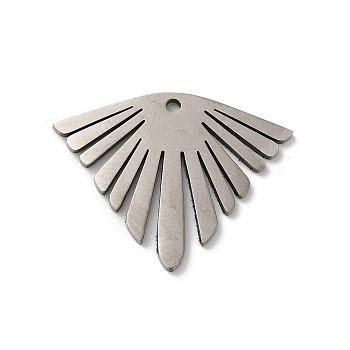 Bohemian Style 304 Stainless Steel Pendant, Laser Cut, Light of Sun, Stainless Steel Color, 18.5x24x1mm, Hole: 1.2mm
