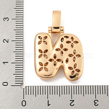 Brass Micro Pave Clear Cubic Zirconia Pendants(KK-B099-01G-N)-3