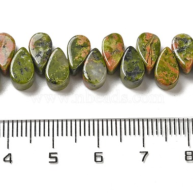 unakite naturelles brins de perles(G-B064-B10)-5