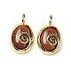 Synthetic Goldstone Oval Pendants(G-K371-01G-06)-1