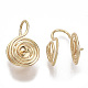 Brass Peg Bails Clip-on Earring Findings(KK-S355-034-NF)-1