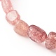 Natural Strawberry Quartz Beaded Stretch Bracelets for Kids(BJEW-JB06250-06)-5