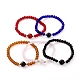 Faceted Glass Beads Stretch Bracelets(BJEW-JB05887)-1