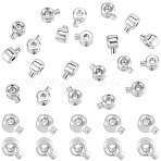 80Pcs Brass Crimp Beads, Column, Real Platinum Plated, 0.4x0.3x0.2cm, Hole: 1mm(KK-BBC0025-89P)