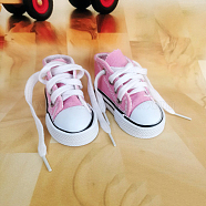 Cloth Doll Canvas Shoes, Sneaker for BJD Dolls Accessories, Pink, 55x29x40.5mm(DOLL-PW0001-266B)